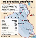 Infografik: Multinationale Streitkrfte im Irak; Großansicht [FR]