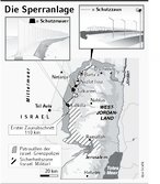 Infografik: Sperranlage im Westjordanland; Großansicht [FR]