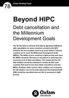 Oxfam Briefing Paper: „Beyond HIPC – Debt Cancellation and the Millennium Development Goals“ / Download bei Oxfam