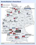 FAZ-Infografik: Atomkraftwerke in Deutschland / Großansicht bei FAZ.net