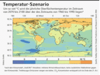 Infografik: Temperatur-Szenario zur globalen Erwärmung; Großansicht [FR]
