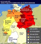 Landkarte: Armut in Deutschland: Groansicht bei tagesschau.de