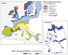 Windstärken in Europa und Deutschland, Landkarte der Allianz-Umweltstiftung